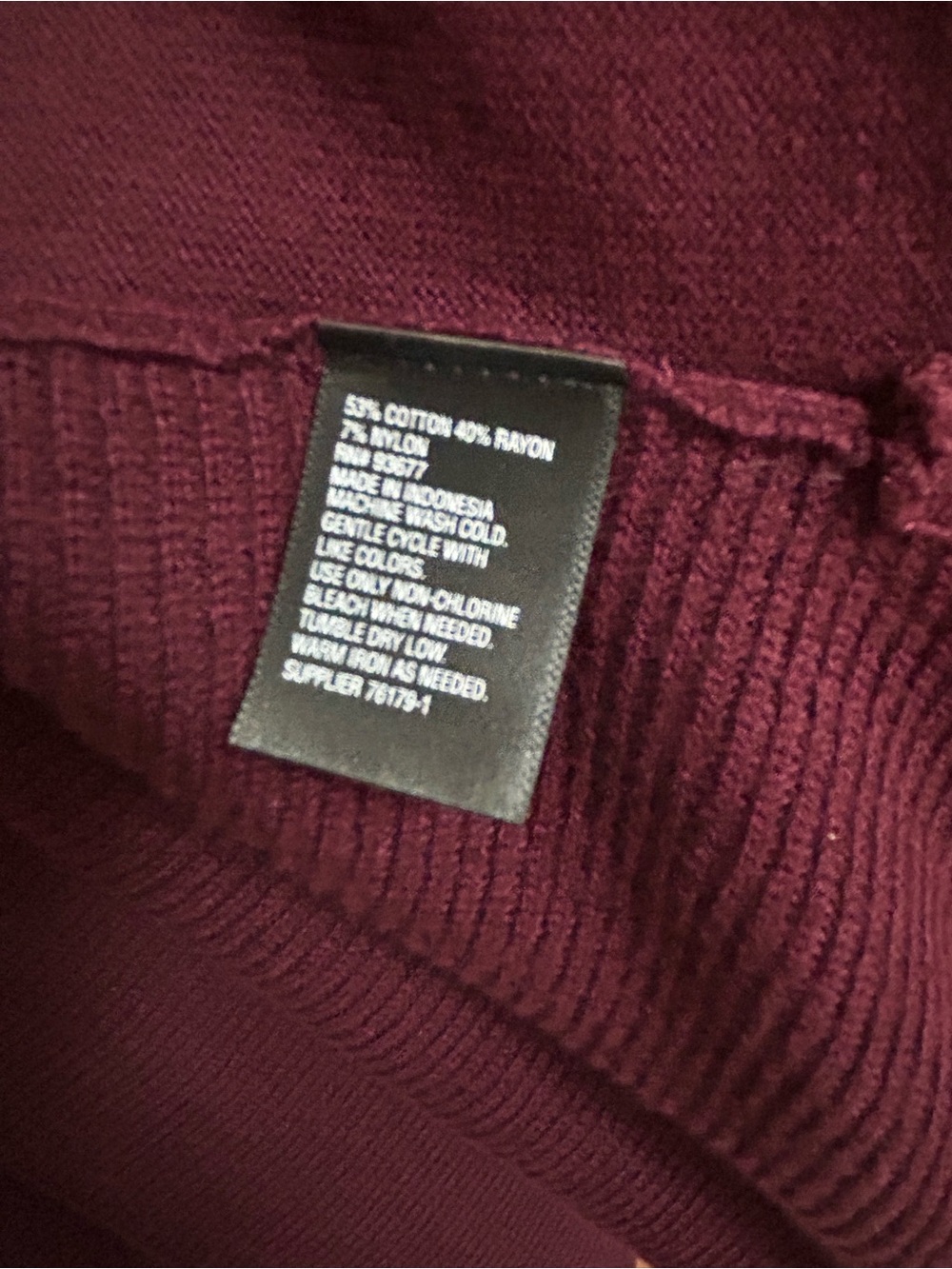 NWT Worthington Open Front Maroon Tunic Cardigan Size Large - Picture 6 of 6